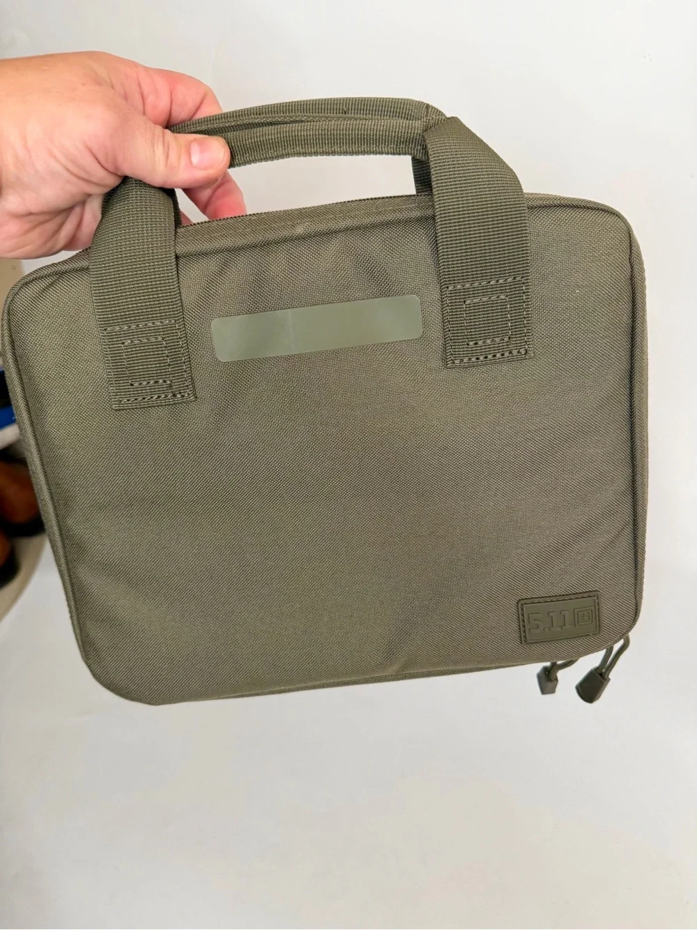 5.11 Single Pistol Case, Ranger Green 9”H x 12”L x 3” Deep Range Bag Full Zip